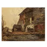 William Watt Milne, Houghton Mill, St Ives, oil on canvas