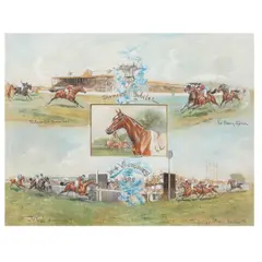 John Beer, The diamond jubilee in 4 victories, 1900, watercolour and gouache over traces of pencil