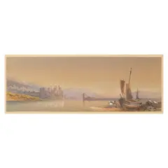 Edward Richardson, Conway castle, watercolour heightened with white