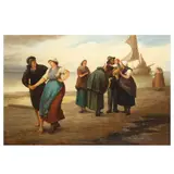 French School, The return, oil on canvas