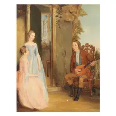 The love song by British School, oil on board, sold Apr 2026