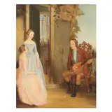 British School, The love song, oil on board