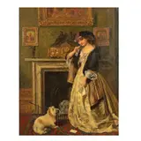 Thomas Falcon Marshall, The love letter, oil on canvas