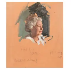 Andrew Festing, Study of Her Majesty Queen Elizabeth II, oil on canvas