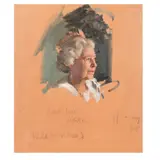Andrew Festing, Study of Her Majesty Queen Elizabeth II, oil on canvas