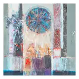 Charles MacQueen Rsw Rgi, Rose Window, mixed media on board