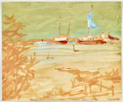Sir Sidney Nolan C.B.E., O.M., R.A., Broome, mixed media on paper