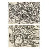 Two works on paper; by Sir William MacTaggart Pprsa Ra Frse HonRSW Lld, ink and charcoal, offered Sep 2026