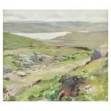 Pssa William Caldwell Crawford, Galloway landscape, oil on canvas