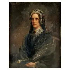 English School, Portrait of Elizabeth Anderson Graeme (1802-1890), wife of H.S. Graeme, half-length, seated holding a book, oil on canvas