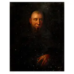 English School, A portrait of Father Graeme, oil on canvas