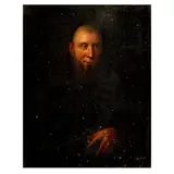 English School, A portrait of Father Graeme, oil on canvas