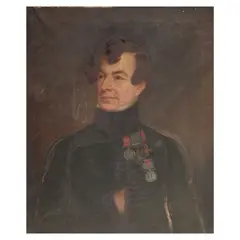 Scottish School, A portrait of Major George Drummond Graeme, wearing uniform and medals,, oil on canvas