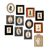 James G Howie, A portrait of a girl, and a collection of eleven 19th century silhouettes, predominantly members of the Graeme family, (12)