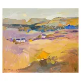Enid Foote Watts, Near Kincraig, oil on card