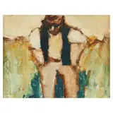 Will Roberts, The Farmer, oil on board