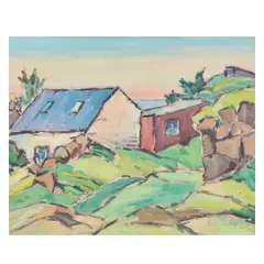Ernest Archibald Taylor, A Cottage by the Sea, oil on board