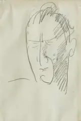 Self-portrait by John Duncan Fergusson, pencil, sold Mar 2026