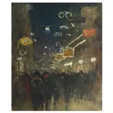 Jules-Alexandre Grün, A Parisian street scene, oil on canvas