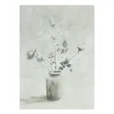 Hassan Soliman, Flower still life, watercolour, gouache, charcoal and pencil