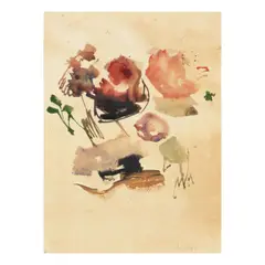 William Johnstone Obe, Still Life, watercolour and ink on paper