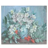 John Macdonald Aiken, Still life of hellebores and berries, oil on canvas