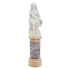 Giovanni Battista Lombardi, carved marble figure of Ruth, marble