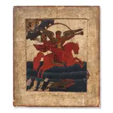 Russia, 17th century with later restorations by Icon of the the Archangel Michael of the Apocalypse, offered Jul 2026