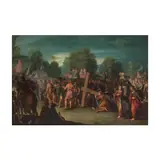 Otto van Veen, Sur la route du Calvaire, oil on copper