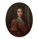 Alexis Simon Belle, Portrait d'homme, oil on canvas, ovale, unlined