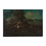 Francesco Graziani, Scène de bataille, oil on canvas