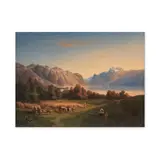 Jean-Jacques François Coindet, Vue du lac Léman, oil on canvas