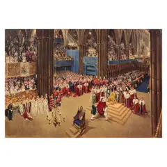 Terence Cuneo, The Coronation of Queen Elizabeth II in Westminster Abbey, June 2, 1953, Giclée print in colours