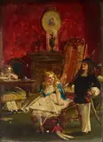 William Maw Egley, Children at Play, oil on panel