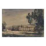 Philip Wilson Steer, Om, Neac, Near Stroud, Gloucestershire, watercolour over traces of pencil