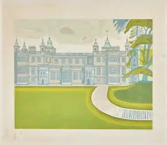 Edward Bawden R.A., Audley End House (Greenwood MG.095), Linocut in colours, 1973, on wove paper