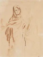 R.A. Augustus Edwin John O.M., Study for Composition No. 17, pen and ink and ink on paper