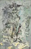John Kingerlee, Mountains and Figure, 2009, oil on board