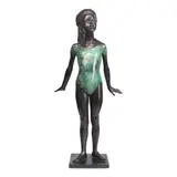 James Butler R.A., Little Dancer in Leotard, bronze with a black and green patina
