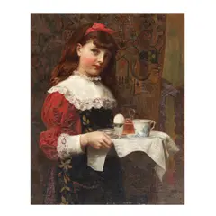 James N. Lee, The breakfast tray, oil on canvas