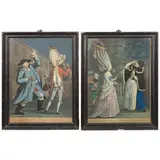 Samuel Hieronymus Grimm, 'Be not amaz'd Dear Mother - It is indeed your Daughter Anne'; 'Welladay! is this my son Tom!', In period frames. Together with another print 'Lady Time Present & Lady Time Past' 33 x 25.4cm. (3)