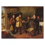Charles Hunt, A tea time visit, oil on canvas