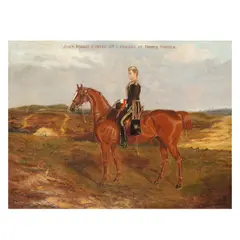 Alfred A. Partridge, Portrait of John Robert Harvey, 5th Lancers of Thorpe, mounted on a chestnut horse, oil on canvas
