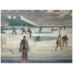 William Gordon Burn Murdoch, A Greenland Whale Fishery, oil on canvas