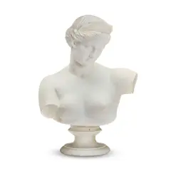 Ferdinando Vichy, sculpted white marble bust of the Venus de Milo, marble