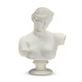 Ferdinando Vichy, sculpted white marble bust of the Venus de Milo, marble