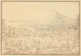 Antonio Senape, Anfiteatro di Taormina; Siracusa presta dal Teatro, pen and ink