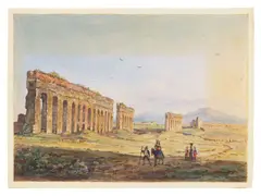 The Claudian Acqueduct in the Roman campagna by Jacob George Strutt, oil on card, offered Jun 2025