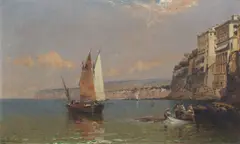 Arthur Joseph Meadows, Sorrento, Bay of Naples, oil on canvas