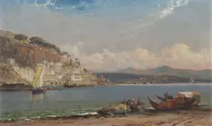 Arthur Joseph Meadows, Atrani, Gulf of Salerno, oil on canvas